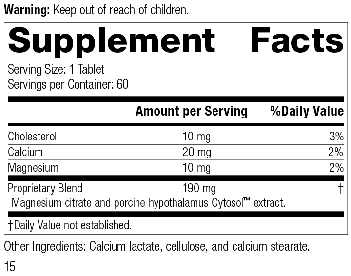 4875 Hypothalmex R14 Supplement Facts