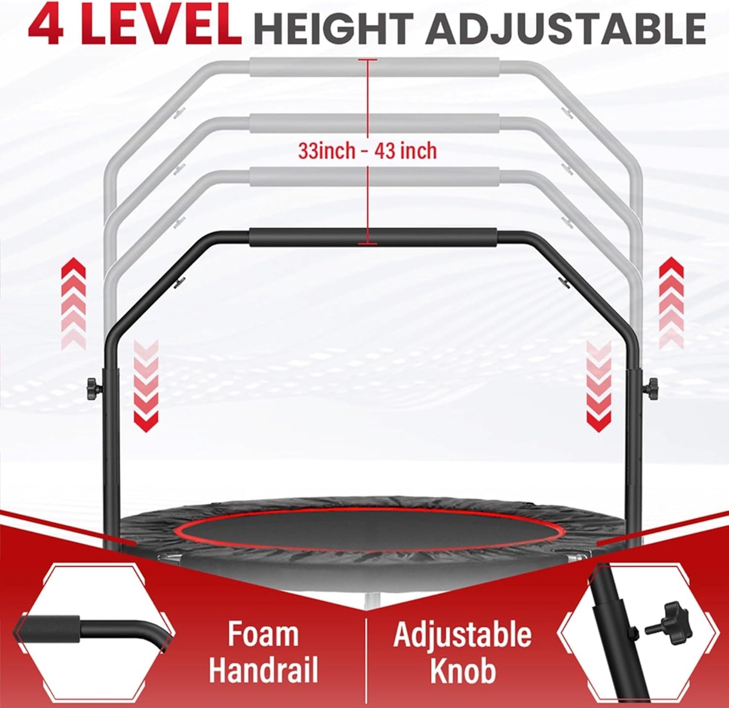 Foldable Rebounder Trampoline – Low-Impact Fitness for Lymphatic Health & Detox